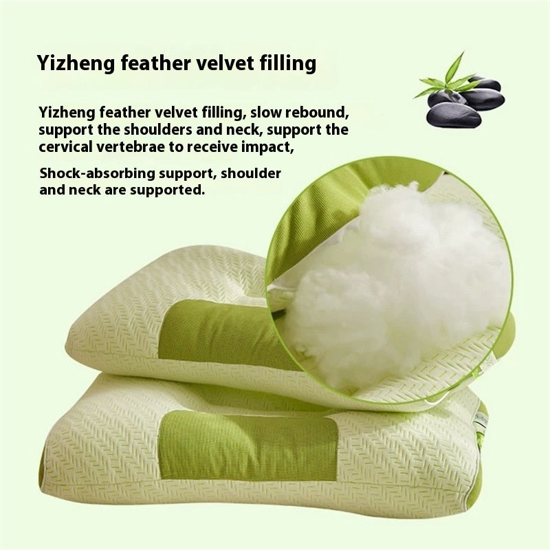 Deep Sleep Bamboo Fiber Pillow – Cervical Neck Support & Anti-Allergy