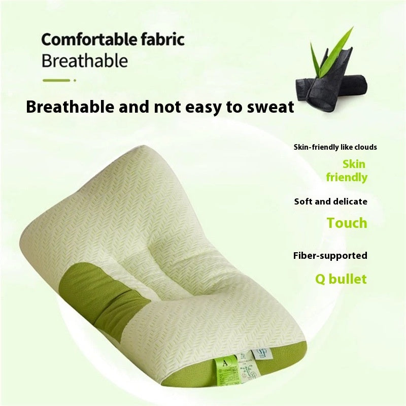 Deep Sleep Bamboo Fiber Pillow – Cervical Neck Support & Anti-Allergy