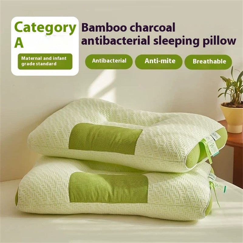 Deep Sleep Bamboo Fiber Pillow – Cervical Neck Support & Anti-Allergy