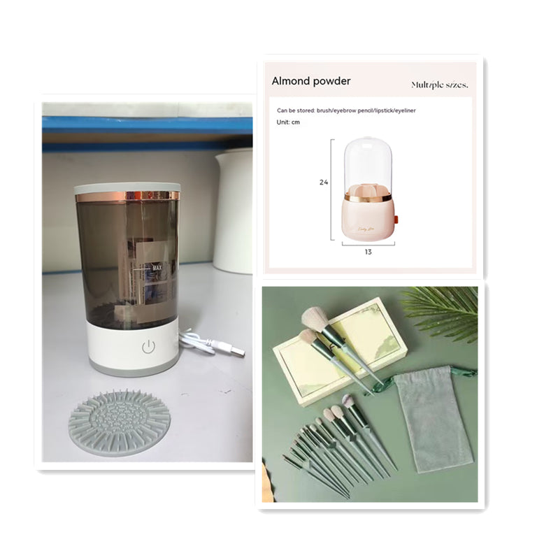 Electric Makeup Brush Cleaner Machine – USB Rechargeable & Portable